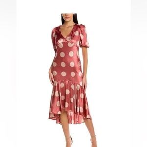 Taylor rose polka dot midi party/wedding guest dress sz 2 NWT